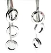 Italian Sterling Silver Dangle Circles Polished Earrings