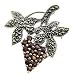 Sterling Silver Marcasite Genuine Garnet Grape Brooch