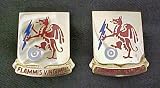 2nd Chemical Battalion Distinctive Unit Insignia - 1 Pair (FLAMMIS VINCIMUS)