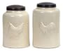 Hen and Rooster Set of 2 Canisters