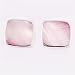 Sterling Silver Pink Mother of Pearl Earrings - Size: 16mm