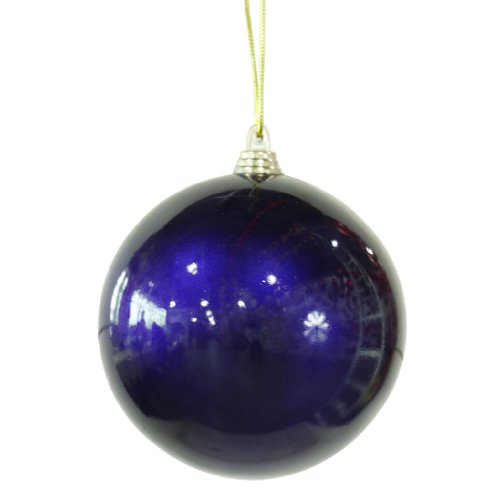 Vickerman 28525 – 4″ Sea Blue Candy Finish Ball Christmas Tree Ornament (4 pack) (M122022)