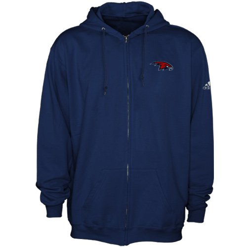 NBA adidas Atlanta Hawks Navy Blue Preferred Logo Full Zip Hoodie (Small)