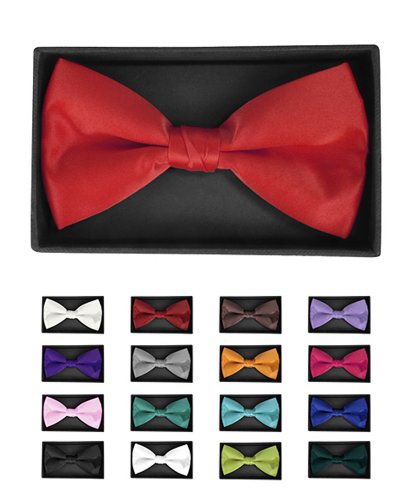 Men's Solid Color Banded Bow Ties