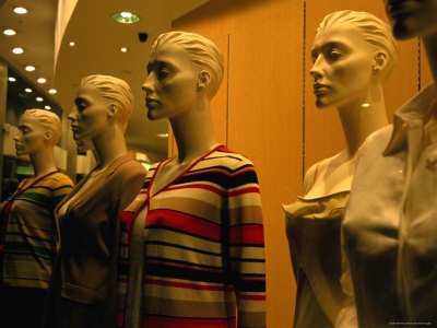 mannequins in a window poster