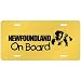 New  Newfoundland On Board  License Plate Dog