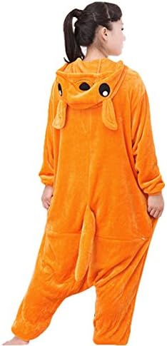 New Neutral Autumn Winter Flannel Cartoon Lovely Animal Pajamas Lovers One-piece Sleepcoat with Shoes (S)