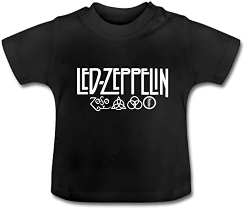 12 Months Infants Led Zeppelin Logo Black Basic Shirt