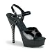 thumbnail: DIAMOND-609 6" RS Imbedded Heel Ankle Strap Platform Sandal from Pleaser