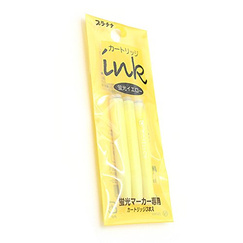 Platinum Preppy Marker Refill 3/Pk Fl Yellow