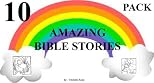 10 PACK of Amazing Bible Stories PLUS 3 Bonus Bible Songs (Children's Picture Books) Noah, Jonah, Daniel, David and Goliath, and More
