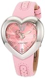 Chronotech Women's CT.7688L/03 Heart Shape Light Pink Leather Watch