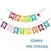 Assembled Rainbow Happy Birthday Banner Felt for Colorful Birthday Decorations
