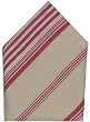 Hand Woven 100% Cotton White and Red Striped Napkins 22x22 Inches Set of Six