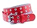 NYfashion101 Unisex Leather 2 Hole Grommet Belt Plus Sizes Available