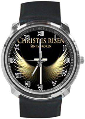 Christ Christian Bible Quotes Custom Leather Strap Wrist Watch the second ring - Oscas Wood Best Gift
