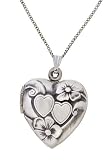 Sterling Silver Hearts and Flowers Locket