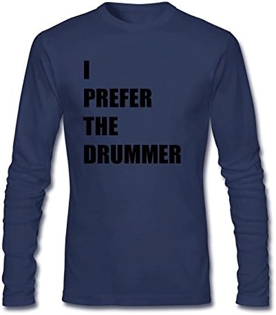 JZJShirt Men's I Prefer The Drummer Long Sleeve T-Shirt