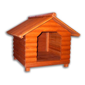 Merry Pet The Log Home Wood Pet House, Medium