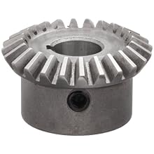 Boston Gear HL146Y-G Bevel Gear, 1.5:1 Ratio, 0.500" Bore, 16 Pitch, 24 Teeth, 20 Degree Pressure Angle, Straight Bevel, Keyway, Steel with Case-Hardened Teeth