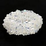 Opalite Glass Chips Multi-Strand Stretch Wide Bracelet