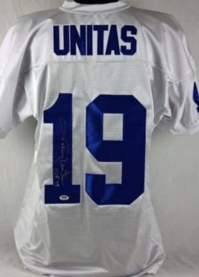 Colts Johnny Unitas Hof 79 Authentic Autographed/Hand Signed Jersey PSA