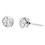 14k White or Yellow Gold Bezel-Set Stud Earrings (1 1/2 cttw, H-I Color, I1 Clarity)