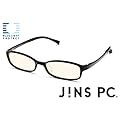 【JINS PC スクエア ハイコントラストレンズ】PC（ディスプレイ）専用メガネ　（度なし）(BLACK)
