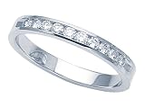 0.25 cts Round Diamonds Band - Platinum, 14kt White or Yellow Gold