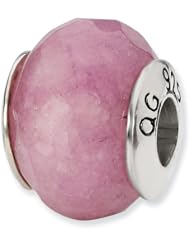 Sterling Silver Reflections Lavender Quartz Stone Bead