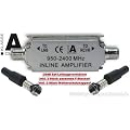SAT-Inline-Verst�rker, IN-LINE, 20dB, Leitungsverst�rker 950-2400MHz inkl. F-Stecker und Wetterschutz