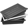 Adorama Plastic Print Developing Tray with Ribbed Bottom, 11"x14"x3" Deep, Set of Three White Trays.