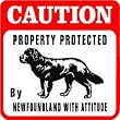 CAUTION: NEWFOUNDLAND protection dog sign