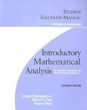 Introductory Mathematical Analysis for Business, Economics, And the Life And Social Sciences: Student Solutions Manual