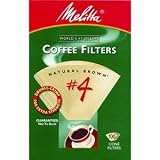 Melitta Natural Brown Basket Coffee Filter, #4 - 100 Count