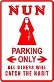 NUN PARKING catholic sister religion fun sign