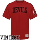 New Jersey Devil Tshirt : New Jersey Devil Red Word Vintage Premium Tshirt