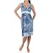 Max & Cleo Blue Print Jersey Cross Front Dress, X-Small