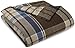 Amazon Brand – Pinzon Lightweight Cotton Flannel Duvet Cover - Full/Queen, Brown Plaid