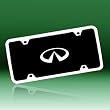 Infiniti Black Acrylic License Plate w/ Chrome Frame