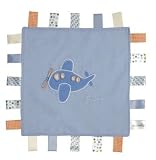 Slumbertag by Slumbersac Baby Comfort Tag Blanket Blue Plane & Train