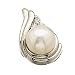 Platinum with Glamour Pearl and Sparkling Diamond Pendant