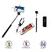 iSunnao Selfie Stick Self Shooting Monopod - Extendable Handheld Portrait Monopod - 3.5mm Wired Remote Control with Adjustable Holder - for Both iOS and Android Smartphones (Wired Remote - Black)