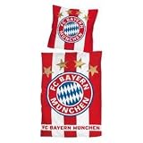 FCB / FC Bayern München Bettwäsche Linon 'Fahne' (135x200 cm + 80x80 cm)
