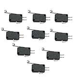 10個　ミニマイクロ　リミットスイッチ　ローラレバーアーム スナップアクション　AC250V125V15A　4.8x3.1x1cm