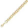 14K Yellow Gold Single Link Charm Bracelet - 7.25 inches