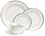 Lenox Solitaire White Platinum-Banded Bone China 20-Piece Dinnerware Set, Service for 4