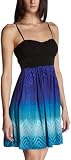 Trixxi Junior's Emma Dress With Tribal Teal And Blue Print Skirt,Blue/Teal,Medium