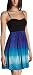 Trixxi Junior's Emma Dress With Tribal Teal And Blue Print Skirt