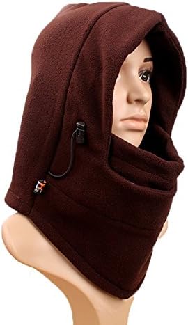 Eforstore Winter Polar Fleece Balaclava Neck Warmer Windproof Full Face Cover Mask Cs Hat Hood Hats For Outdoors Snowboarding Ski Motorcycle Sports Coffee